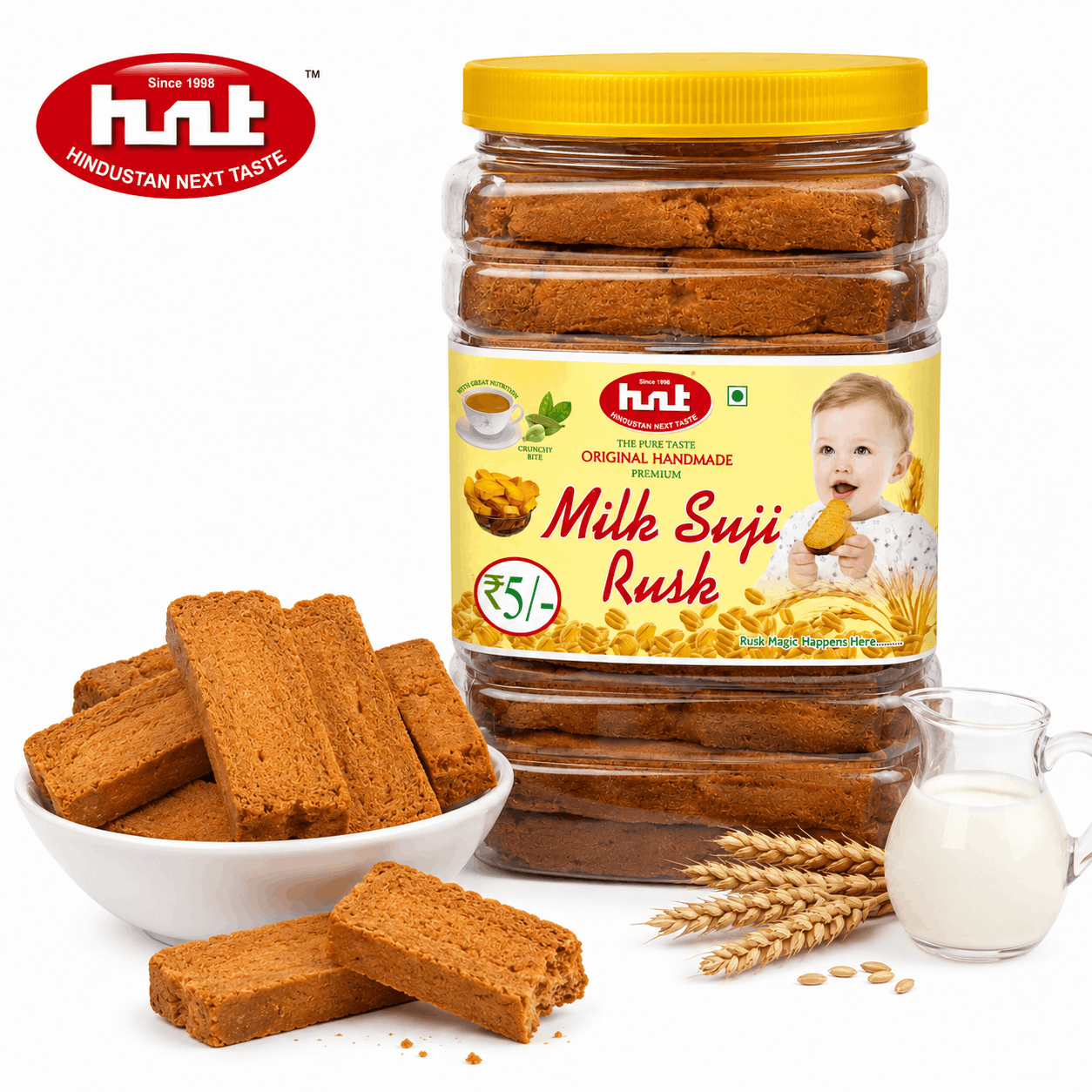 HNT Premium Milk Suji Rusk