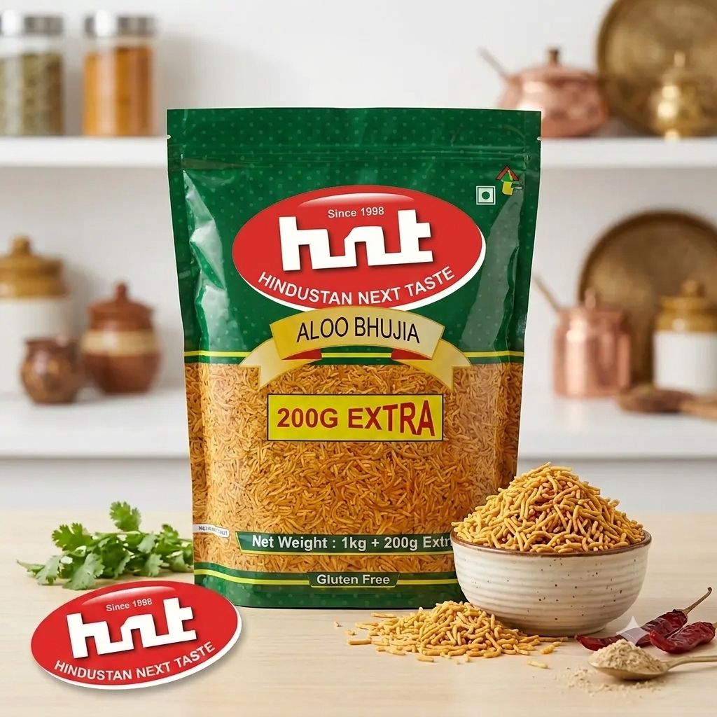 HNT Aloo Bhujia – Crispy & Spicy Traditional Namkeen