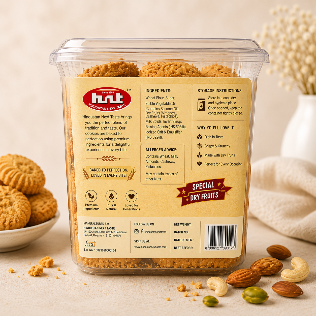 HNT Classic Dry Fruit Cookies