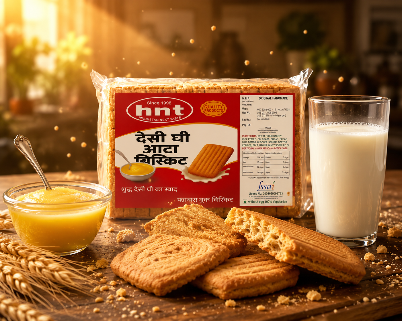 HNT Desi Ghee Atta Biscuits